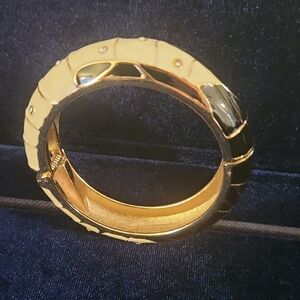 Gold and Black Bangle Bracelet